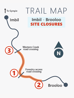 Imbil to Brooloo closure map