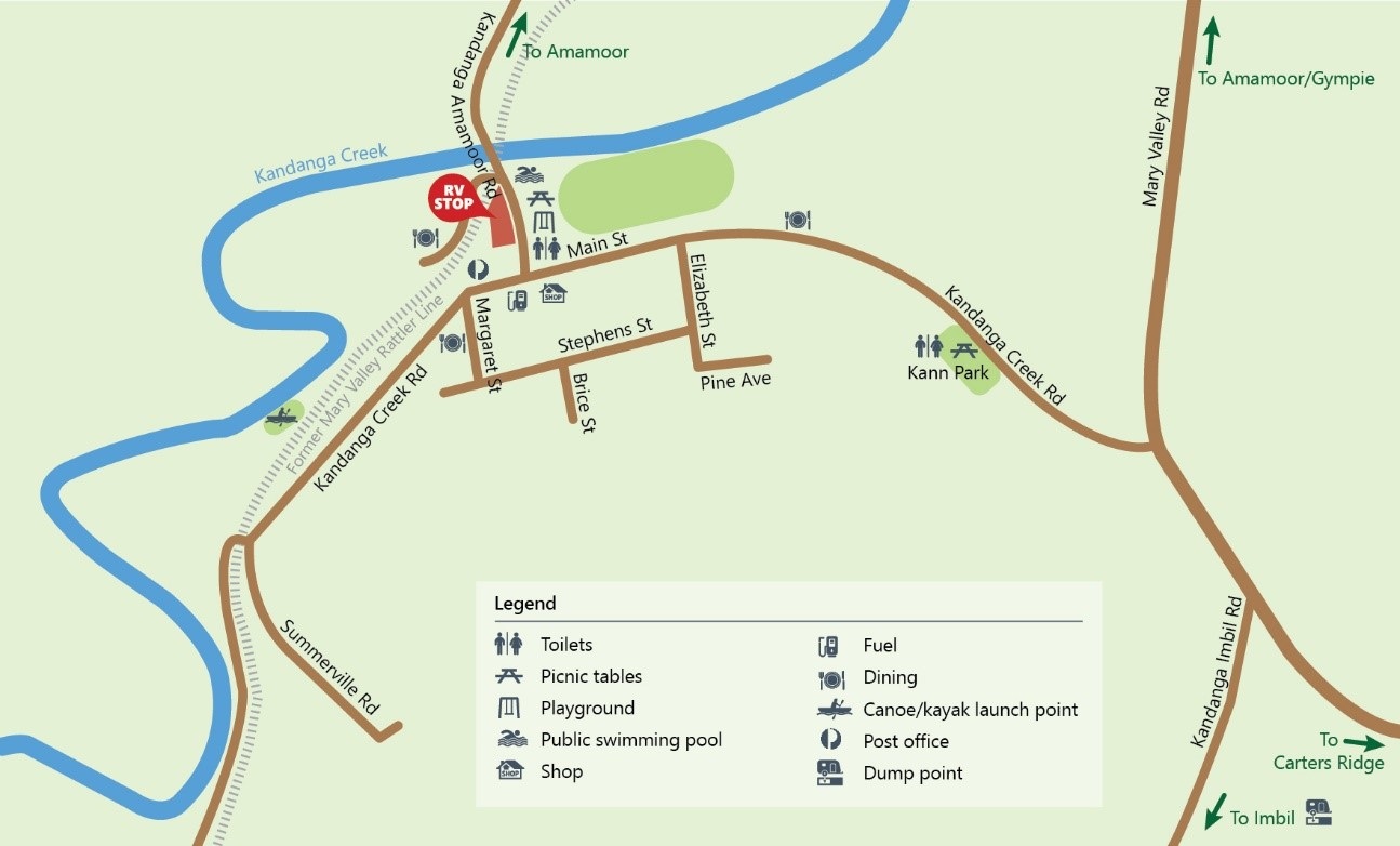 Kandanga RV stop map