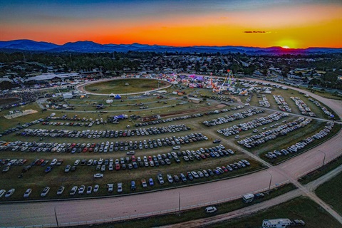 aerial of large event space
