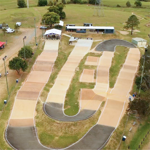 aerial of BMX track