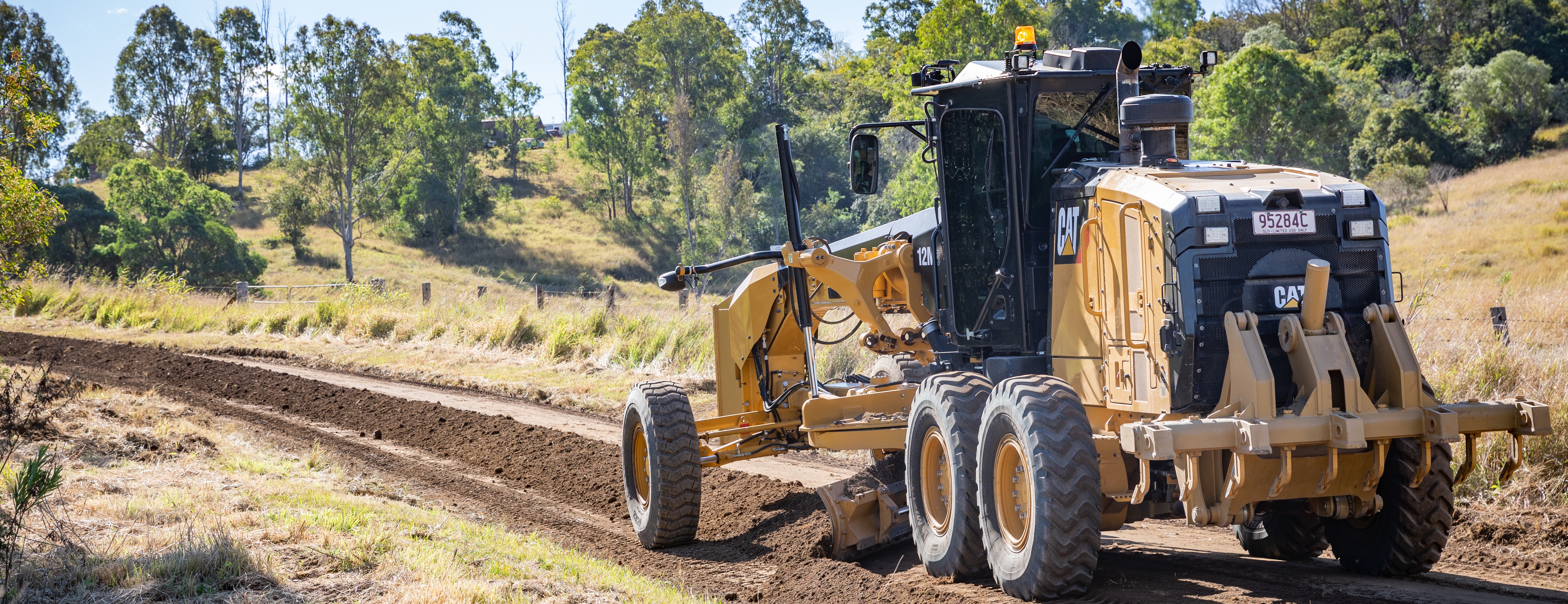 Bulldozer in a construction